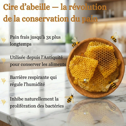 Sacs à Pain Premium en Coton 100 % et Cire d'Abeille